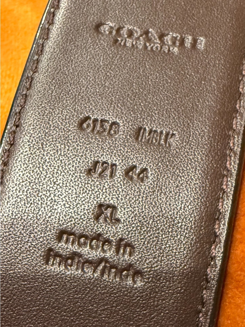 Coach Black Leather Belt with Gold Oval Buckle - Picture 2 of 6